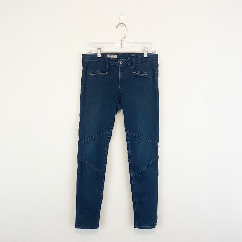 Ag Adriano Goldschmied The Moto Legging Skinny Jeans Zipper Stretchy Size 30